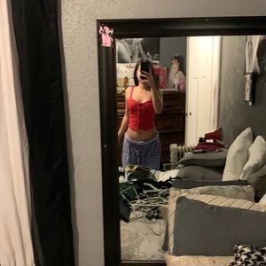 bright pink zip up croptop